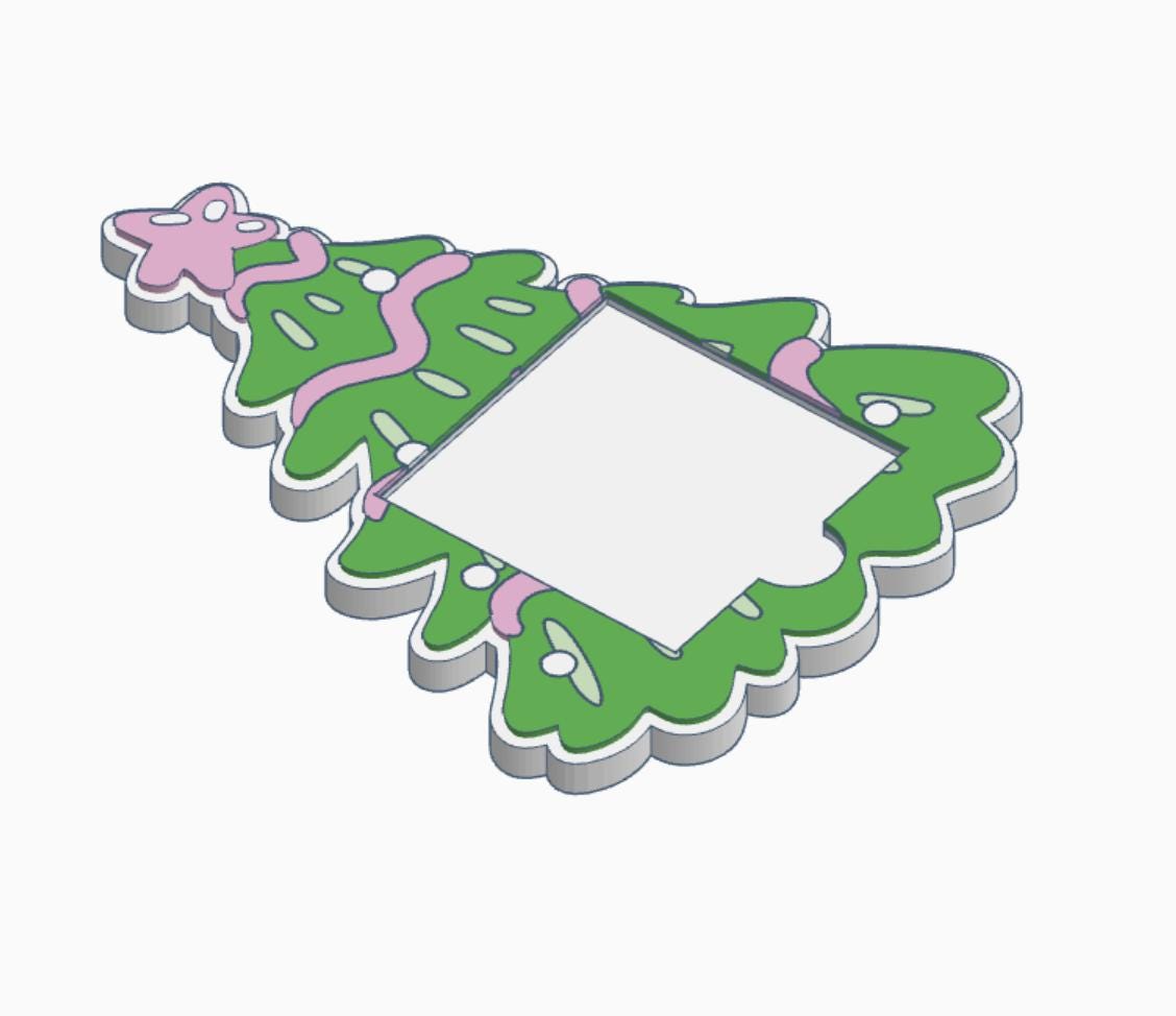 Digital STL File | 3D Christmas Tree with Star Note Holder | Digital STL & 3MF File