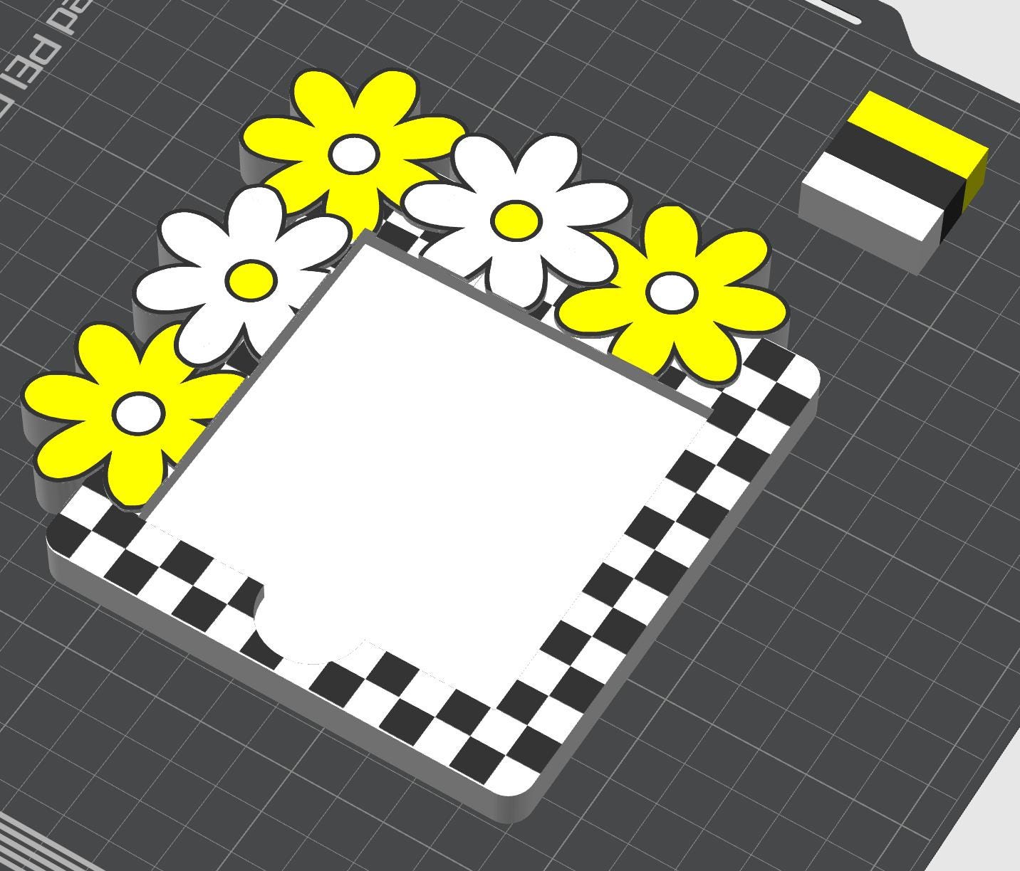Digital STL File – Daisy Flower Note Holder | 3D Print Digital File | STL + 3MF