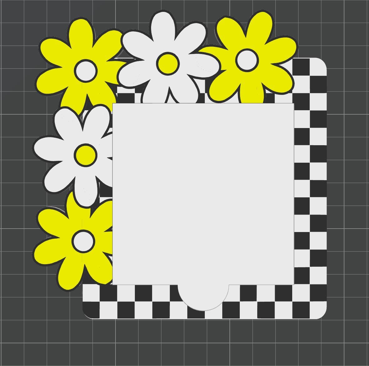 Digital STL File – Daisy Flower Note Holder | 3D Print Digital File | STL + 3MF