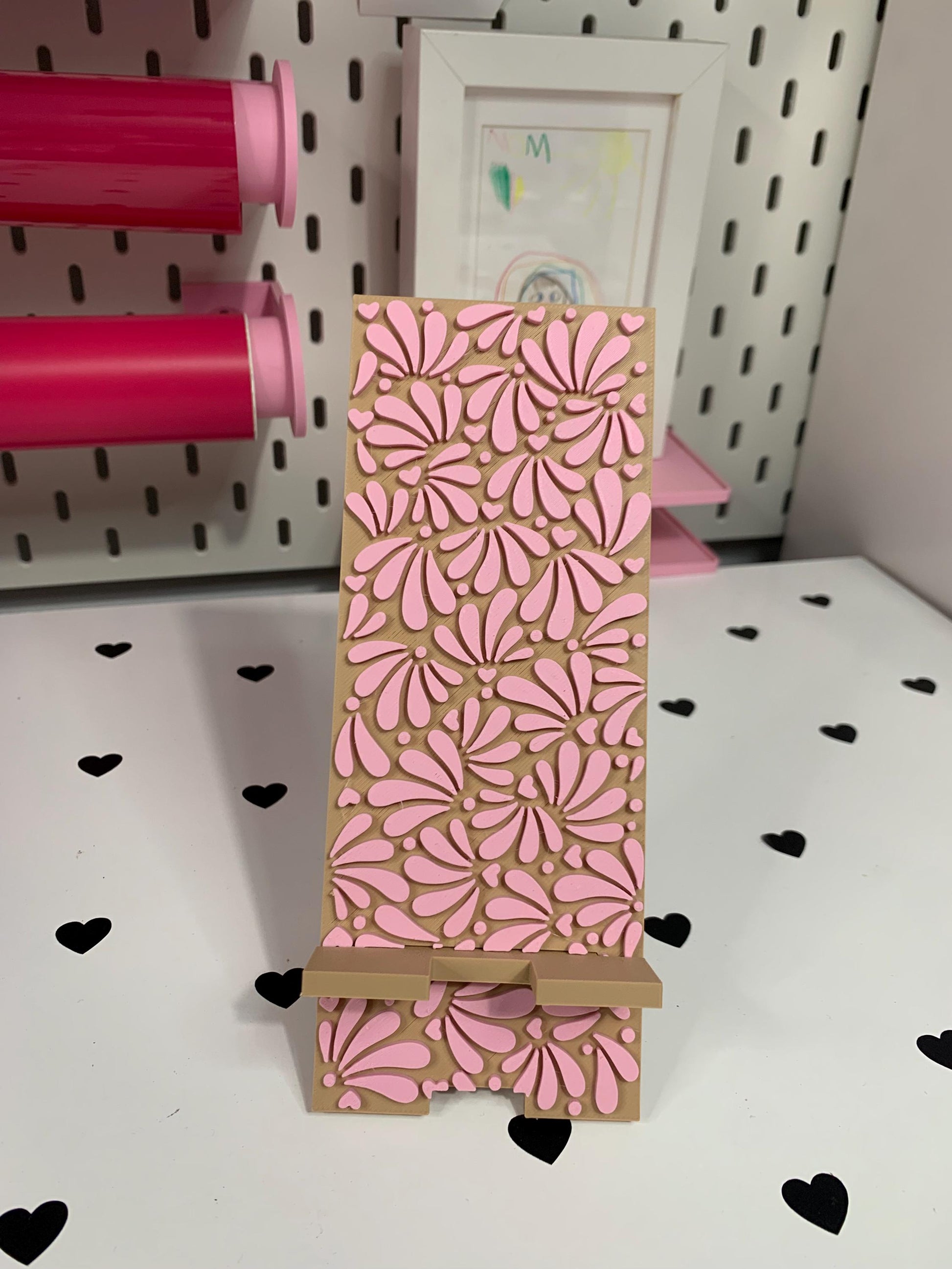 Talavera Phone Stand: 3D Print Floral File (STL & 3MF)