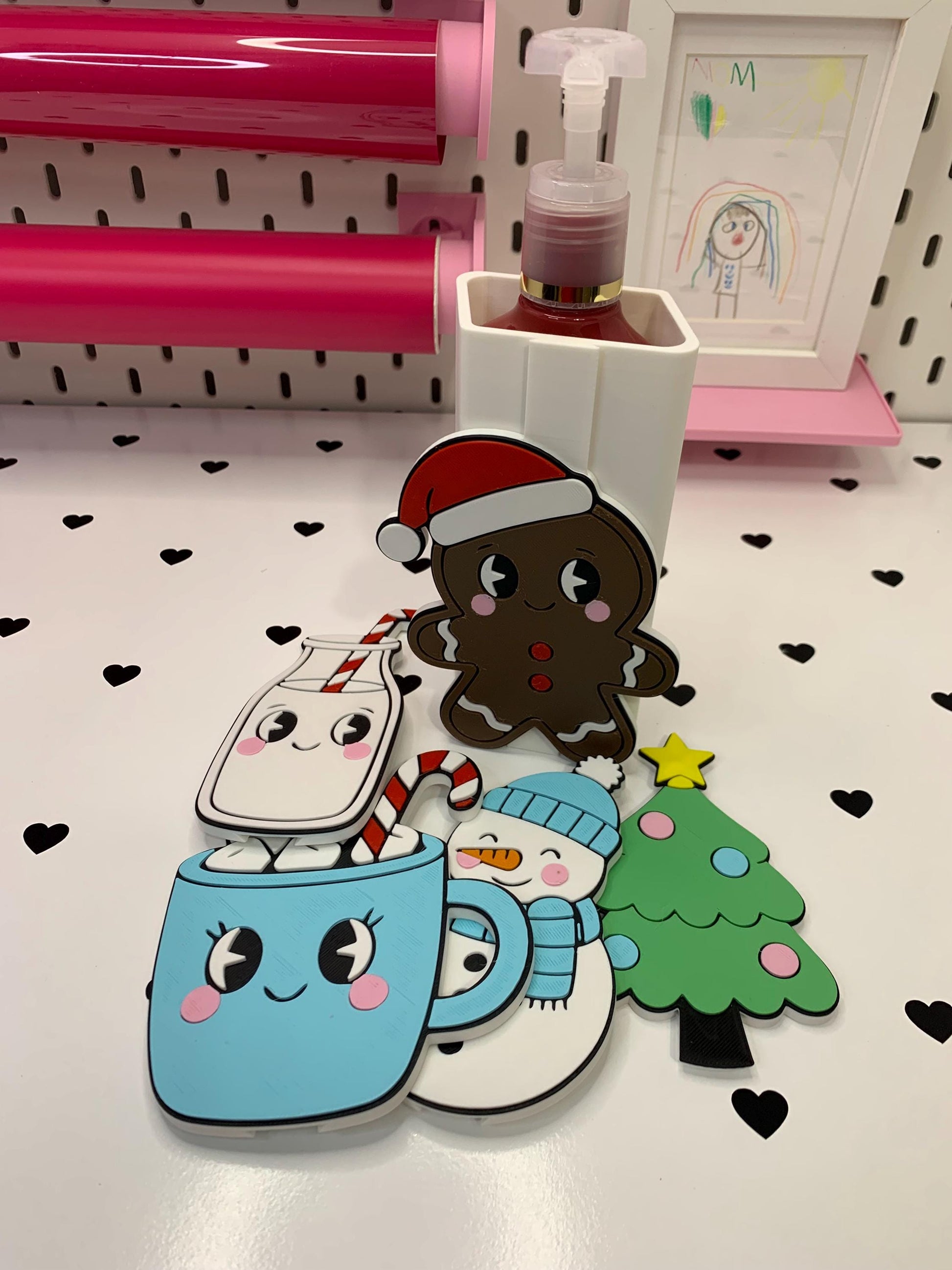 Interchangeable Holiday-Themed Soap Holder – 3D Print STL/3MF Files | Snowman, Gingerbread, Tree, Mug, Milk | Skinny & Chubby BBW Holders