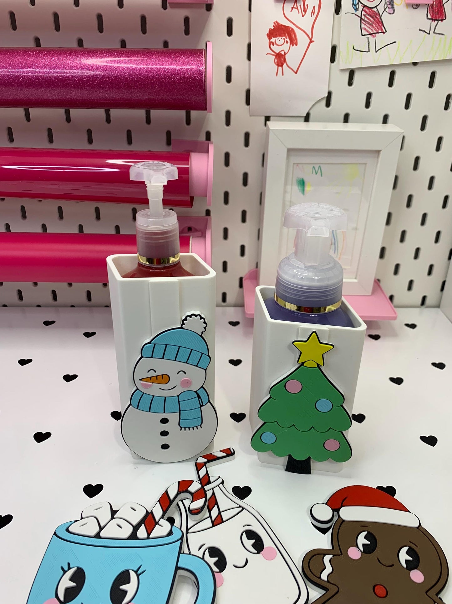 Interchangeable Holiday-Themed Soap Holder – 3D Print STL/3MF Files | Snowman, Gingerbread, Tree, Mug, Milk | Skinny & Chubby BBW Holders