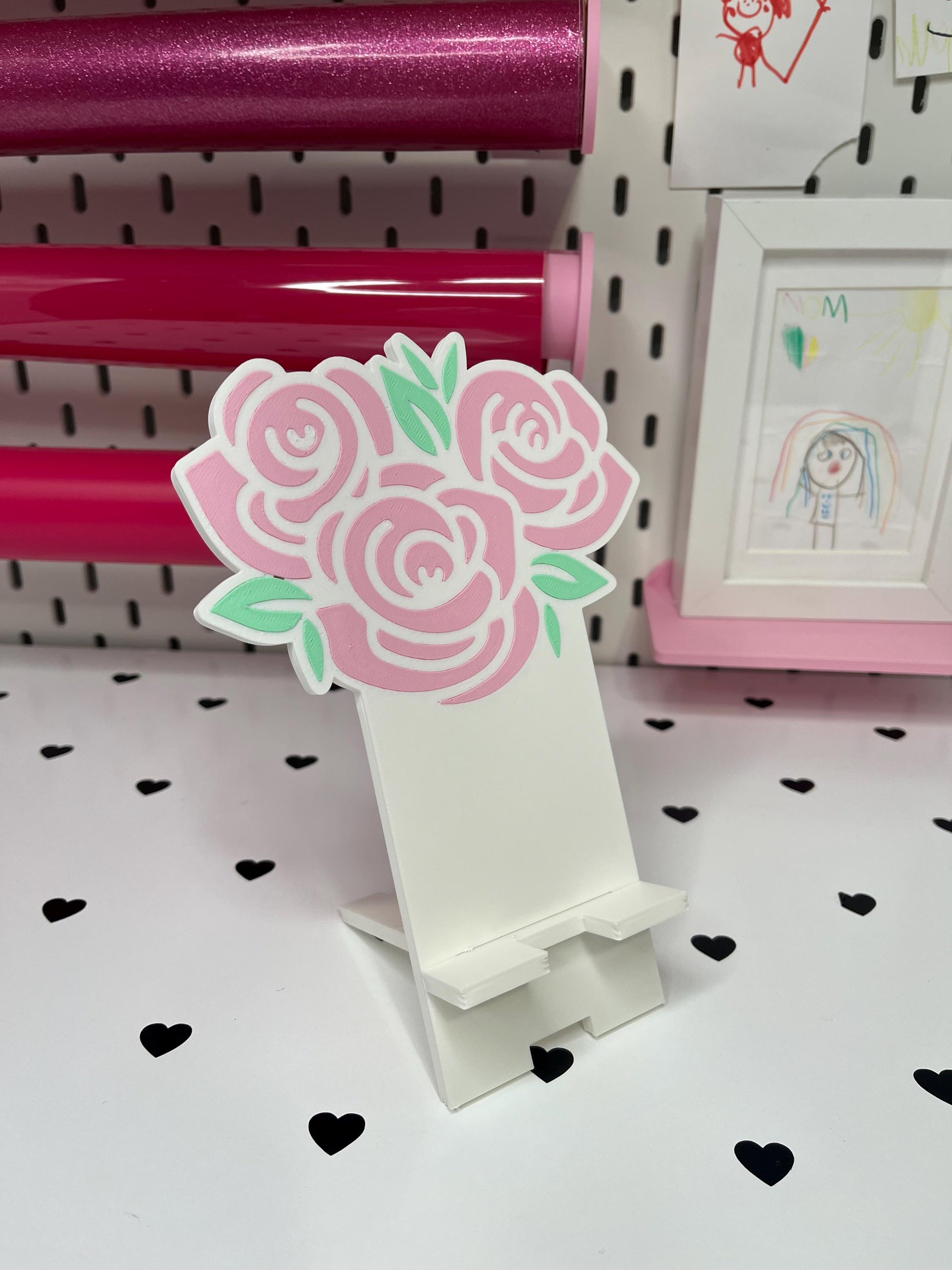 Rose Desk Accessories Bundle – STL & 3MF Files | 3D Print Desk Decor | Digital Download