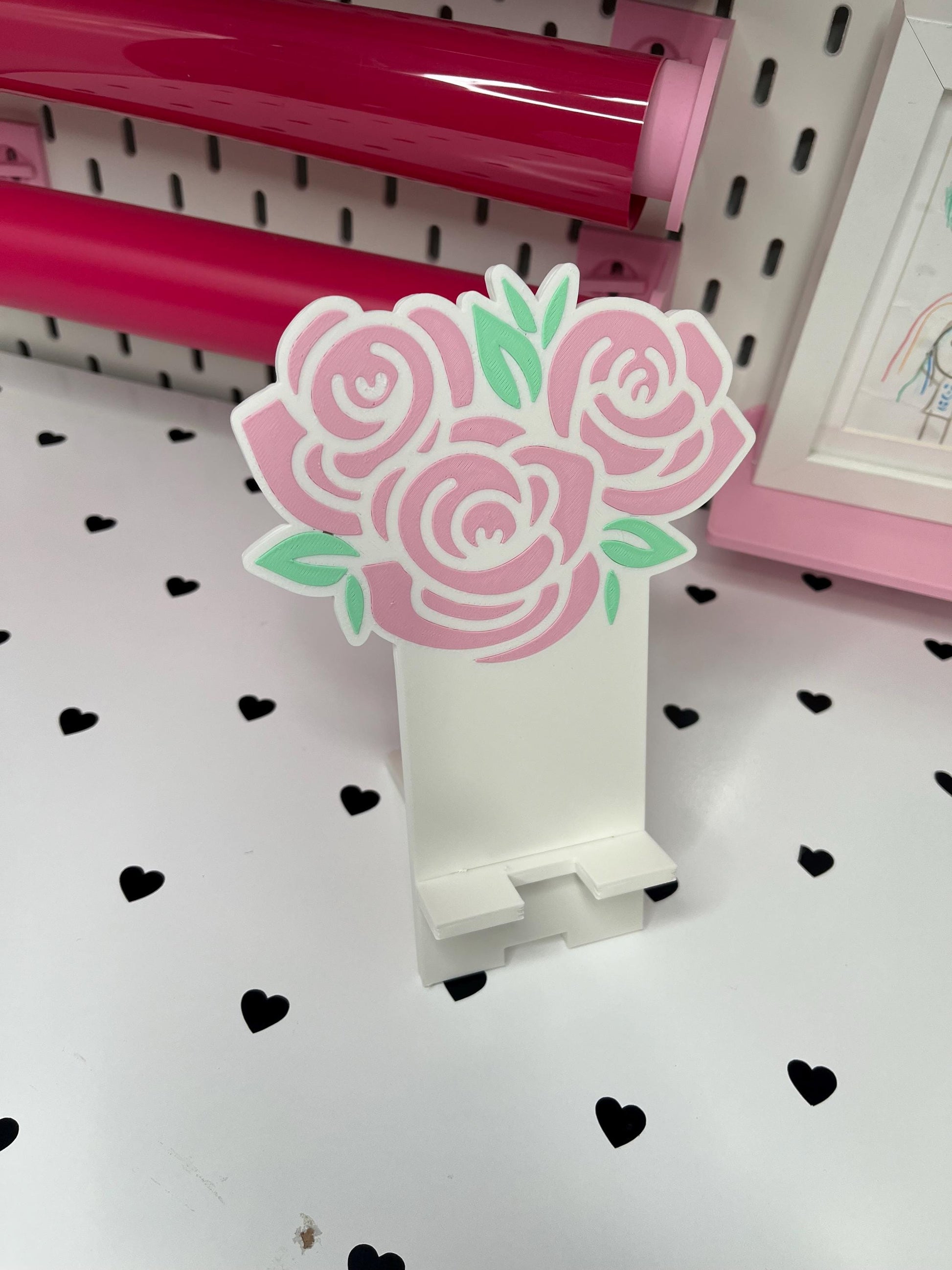 Rose Desk Accessories Bundle – STL & 3MF Files | 3D Print Desk Decor | Digital Download