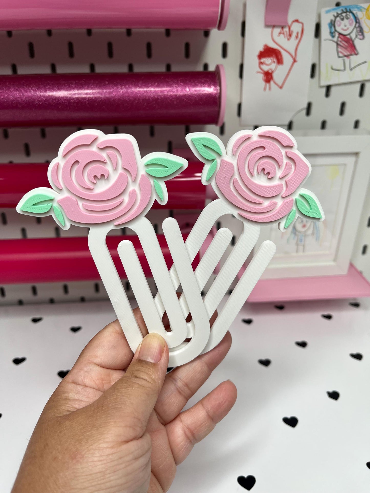 Rose Desk Accessories Bundle – STL & 3MF Files | 3D Print Desk Decor | Digital Download