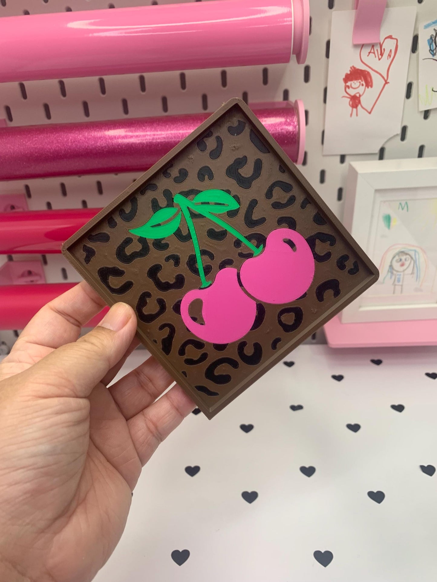 Cherry Leopard Accessories Bundle – STL and 3MF Files | 3D Print Desk Decor | Digital Download | Instant Access