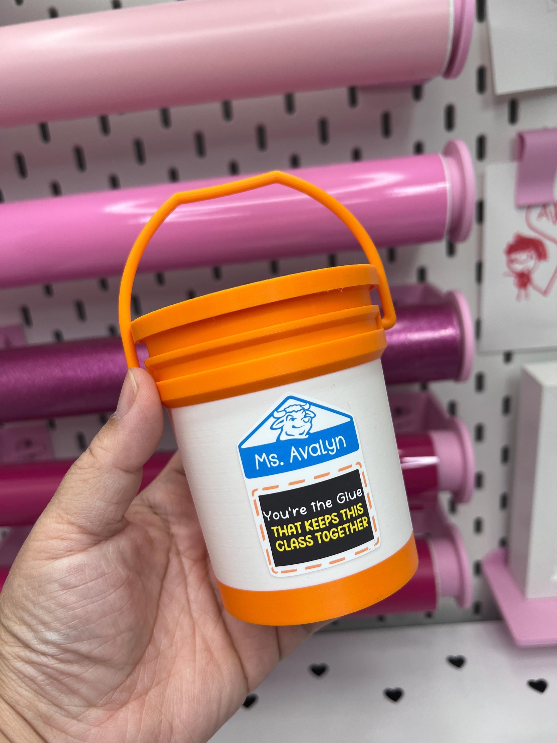 School Supplies Mini Buckets 3MF Files | Pencil | Crayon | Glue and Composition Buckets with Lids | Digital Download | Labels Included