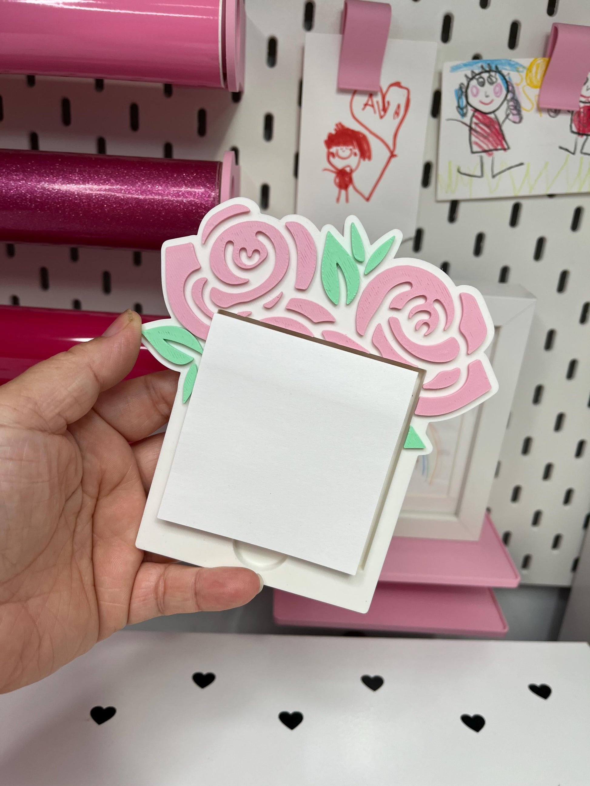 Rose Desk Accessories Bundle – STL & 3MF Files | 3D Print Desk Decor | Digital Download