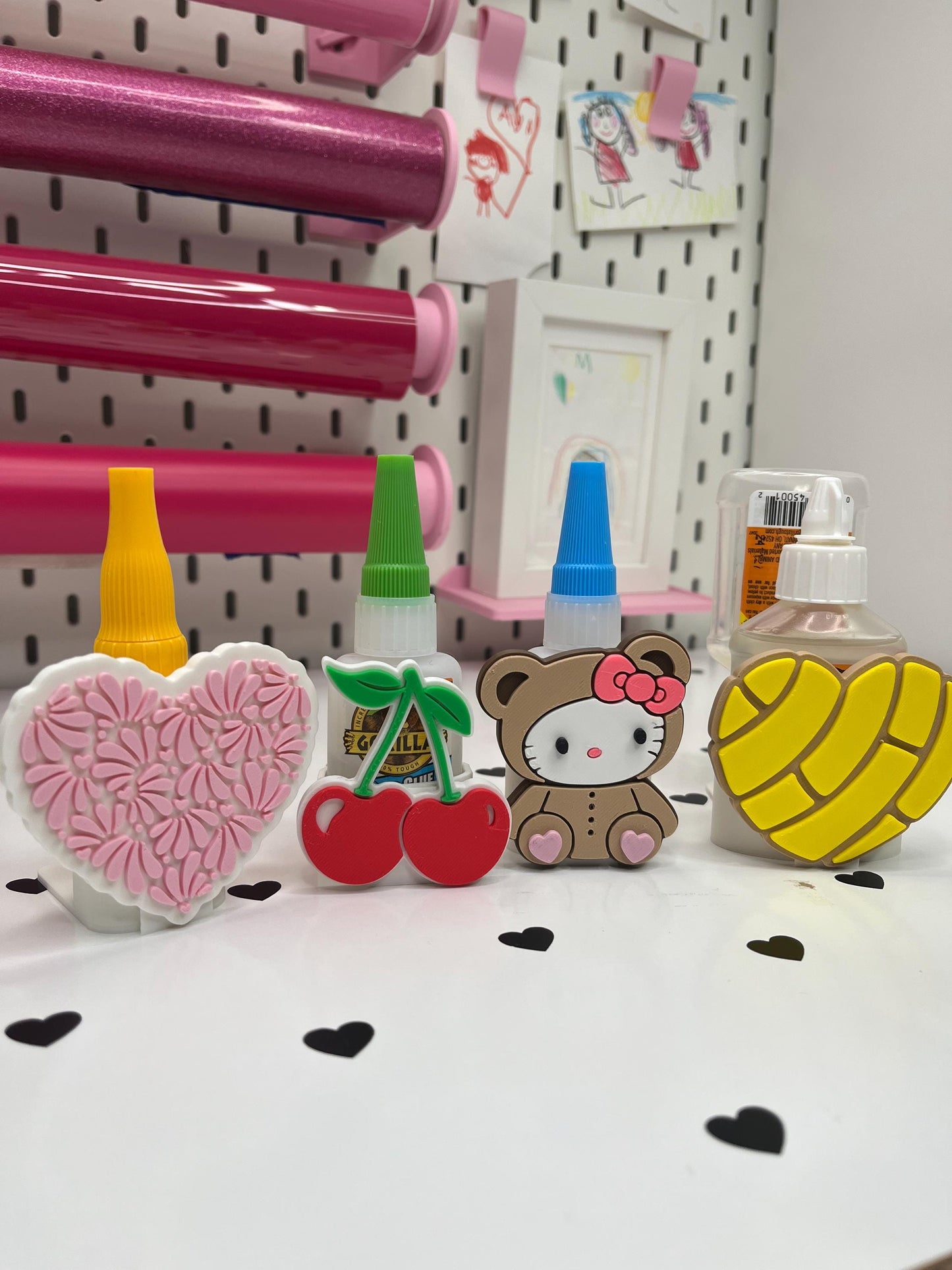 Pan Dulce-Inspired Interchangeable Glue Storage Covers – 3MF Digital File | Digital Download | Set of 4 Bows