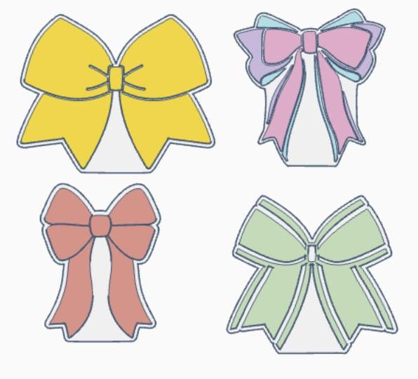 Bows-Inspired Interchangeable Glue Storage Covers – 3MF Digital File | Digital Download | Set of 4 Bows