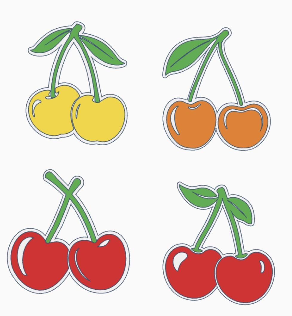 Cherries-Inspired Interchangeable Glue Storage Covers – 3MF Digital File | Digital Download | Set of 4 Bows