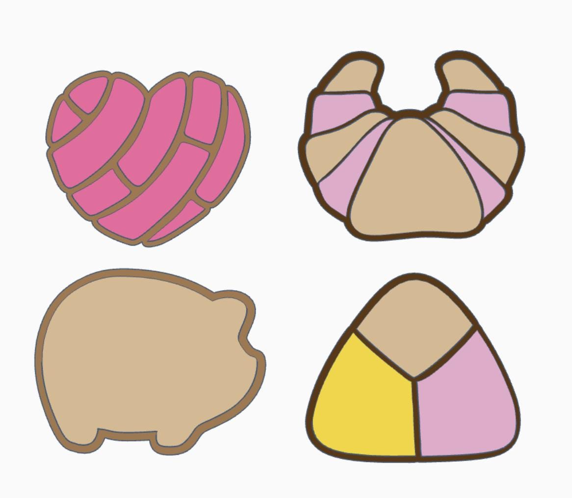 Pan Dulce-Inspired Interchangeable Glue Storage Covers – 3MF Digital File | Digital Download | Set of 4 Bows