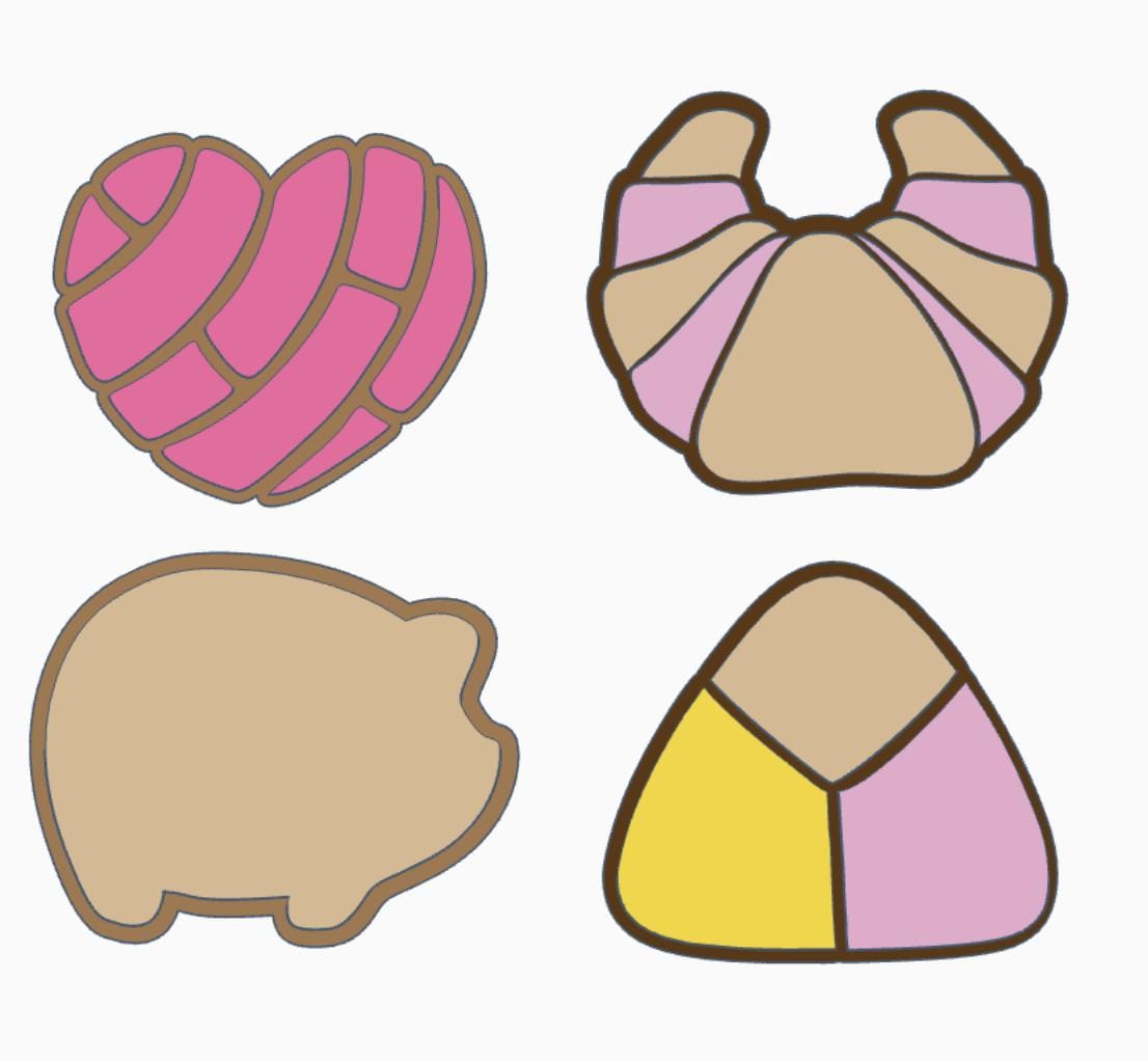 Pan Dulce-Inspired Interchangeable Glue Storage Covers – 3MF Digital File | Digital Download | Set of 4 Bows