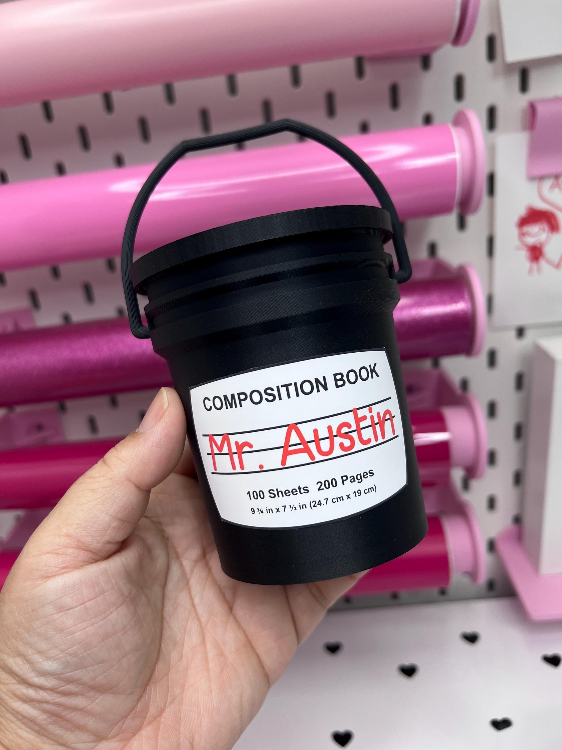 School Supplies Mini Buckets 3MF Files | Pencil | Crayon | Glue and Composition Buckets with Lids | Digital Download | Labels Included