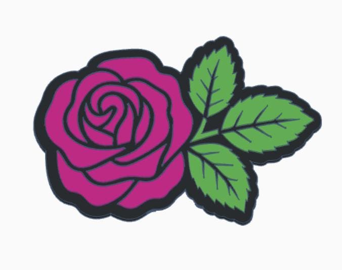 Rose-Inspired Interchangeable Glue Storage Covers – 3MF Digital File | Digital Download
