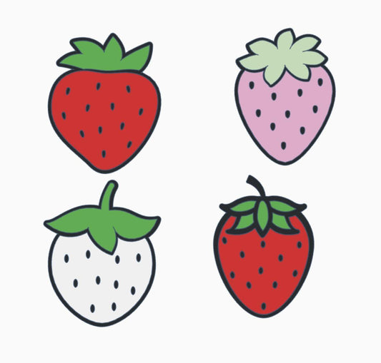 Strawberry-Inspired Interchangeable Glue Storage Covers – 3MF Digital File | Digital Download