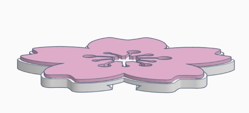Cherry Blossom Interchangeable Cover – 3MF Files | Digital Download | Interchangeable for Hand Soap Base | Hand San Base | Desk Org Base
