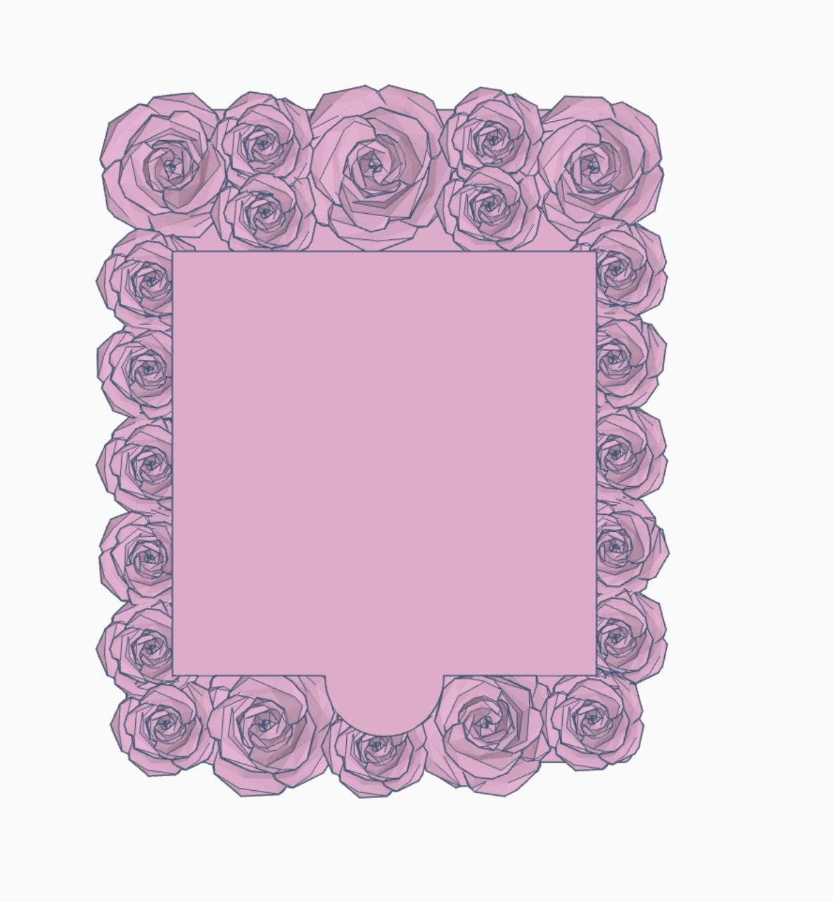Rose Sticky Note Holder 3MF File | 3x3 Sticky Note Holder | Floral Desk Organizer STL | 3D Print Digital Download