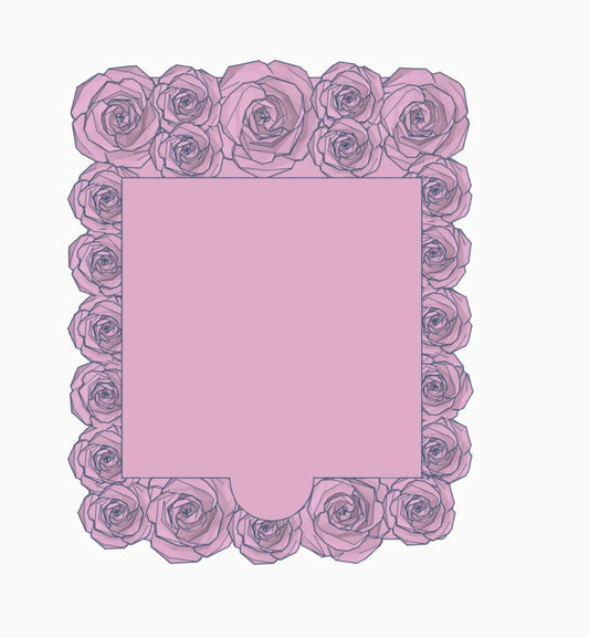 Rose Sticky Note Holder 3MF File | 3x3 Sticky Note Holder | Floral Desk Organizer STL | 3D Print Digital Download