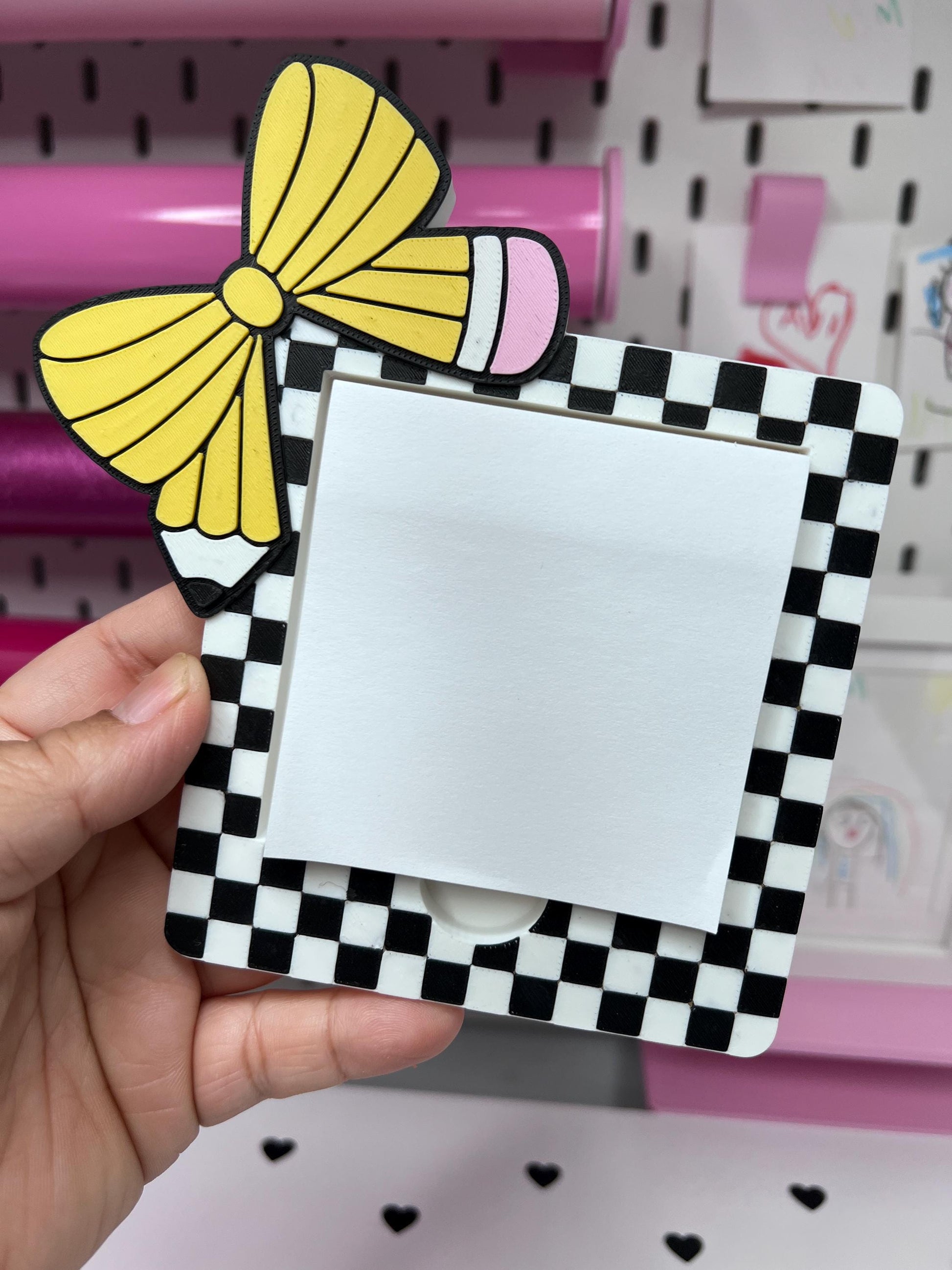 Checkered Corner Bow Desk Accessories Bundle – 3MF Files | 3D Print Desk Decor | Digital Download