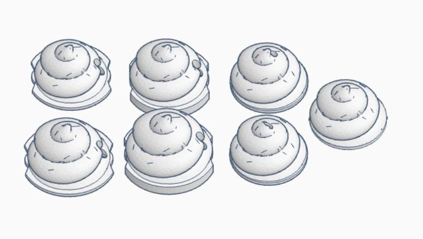 Cream Swirl Lid Topper 3MF Files | Digital Download | Stanley 20oz | 30oz and 40oz | 18oz Libbey Glass Lid Topper