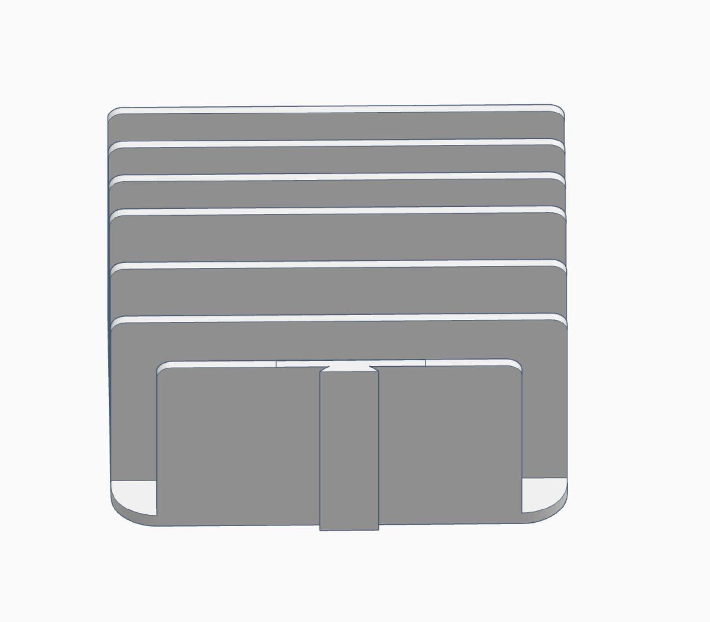 Interchangeable 6-Slot Letter Sorter 3D Print Files | Mail | Desk Organizer | Office Supplies | Digital Download | 3MF File