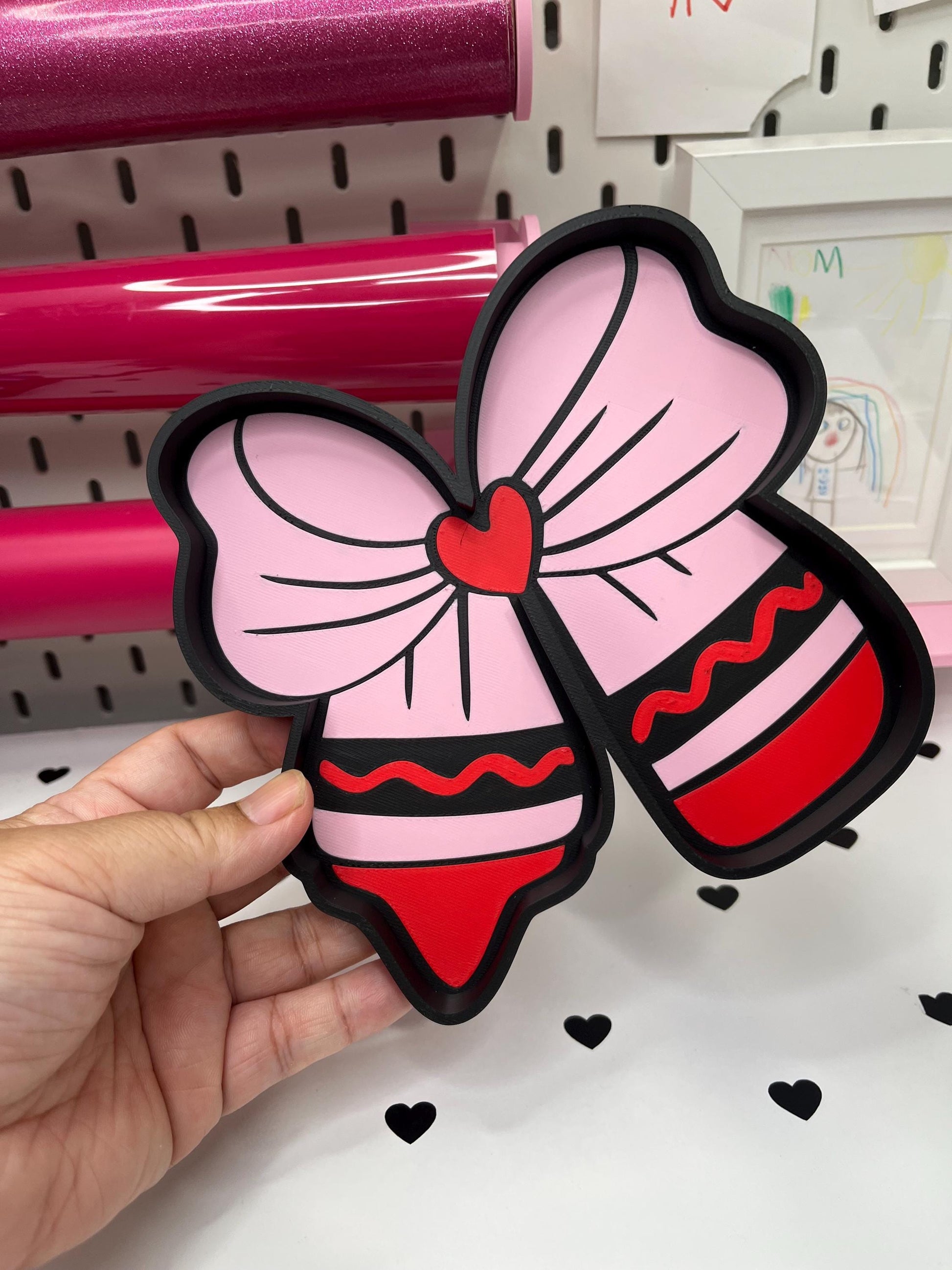 Crayon Bow Desk Accessories Bundle – 3MF Files | 3D Print Desk Decor | Digital Download