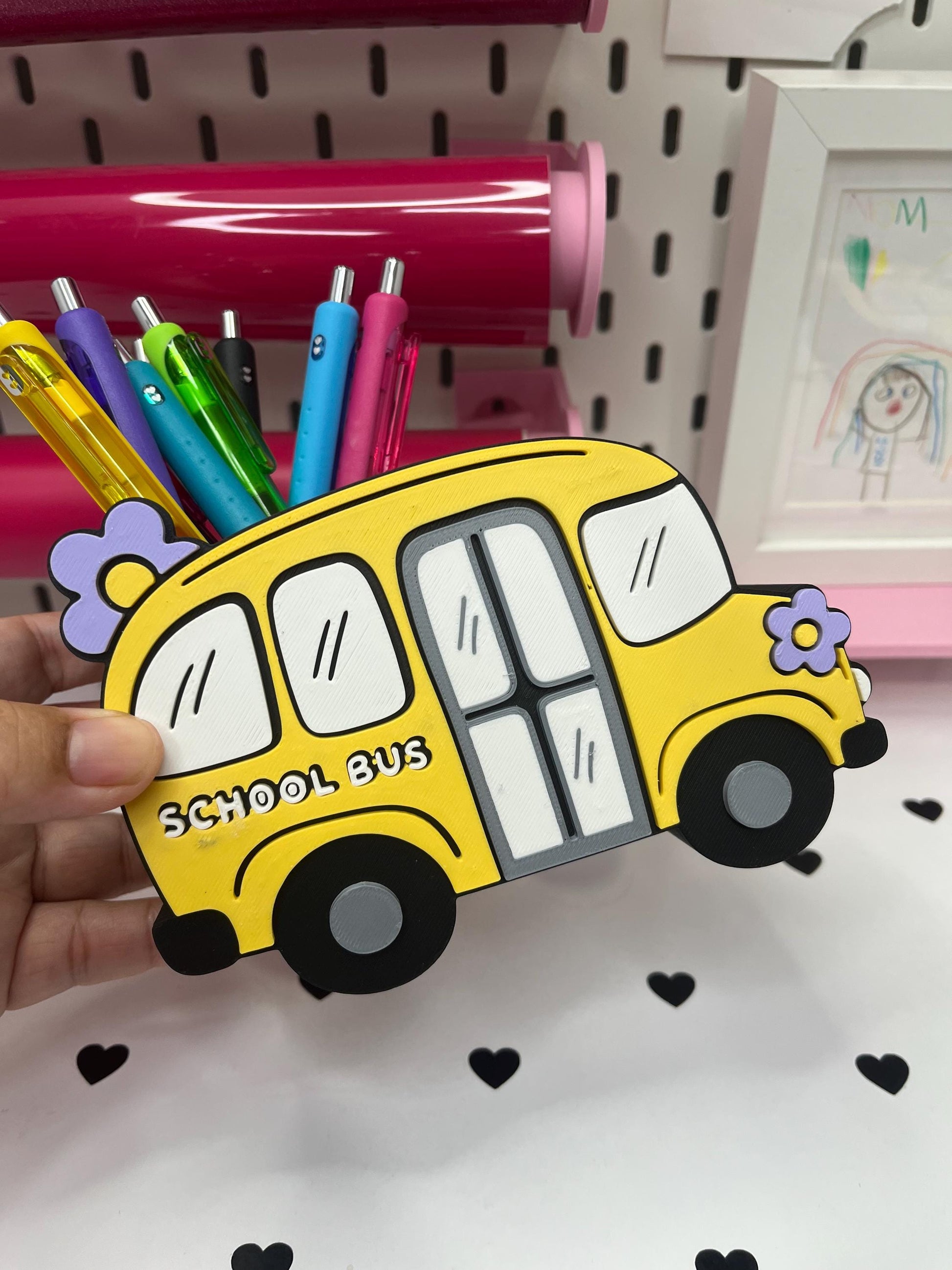 School Bus Desk Accessories Bundle – 3MF Files | 3D Print Desk Decor | Digital Download