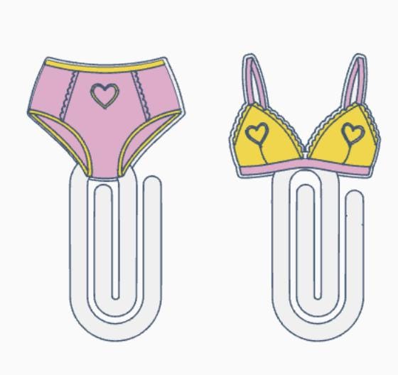 Coquette Lingerie Desk Accessories Bundle – 3MF Files | 3D Print Desk Decor | Digital Download