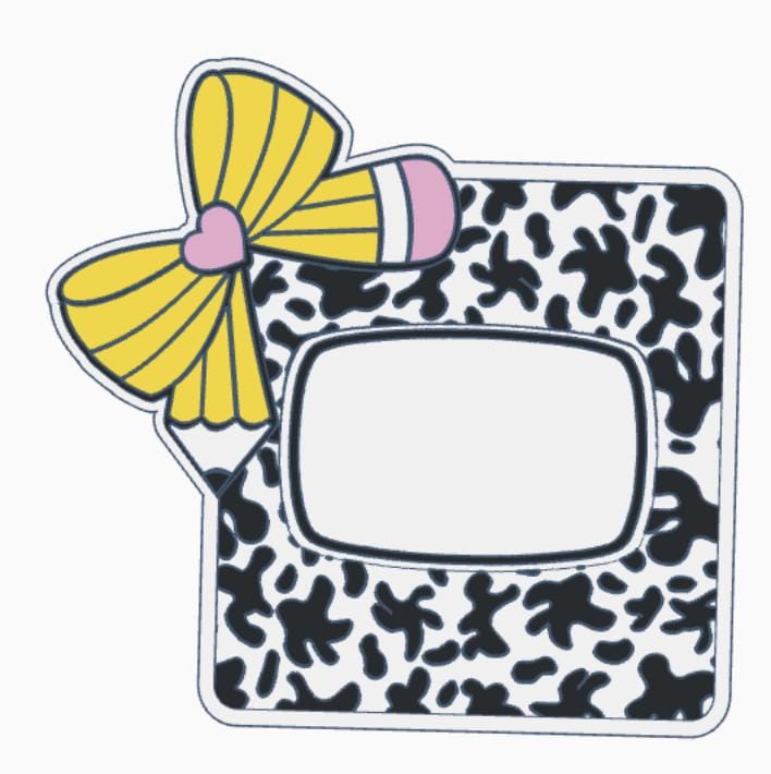 Cow Print Corner Bow Desk Accessories Bundle – 3MF Files | 3D Print Desk Decor | Digital Download