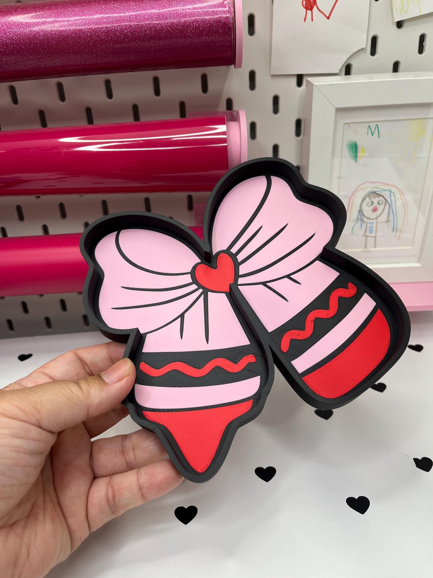 Crayon Bow Desk Accessories Bundle – 3MF Files | 3D Print Desk Decor | Digital Download