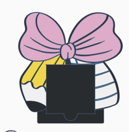 Pencil Paper Bow Desk Accessories Bundle – 3MF Files | 3D Print Desk Decor | Digital Download