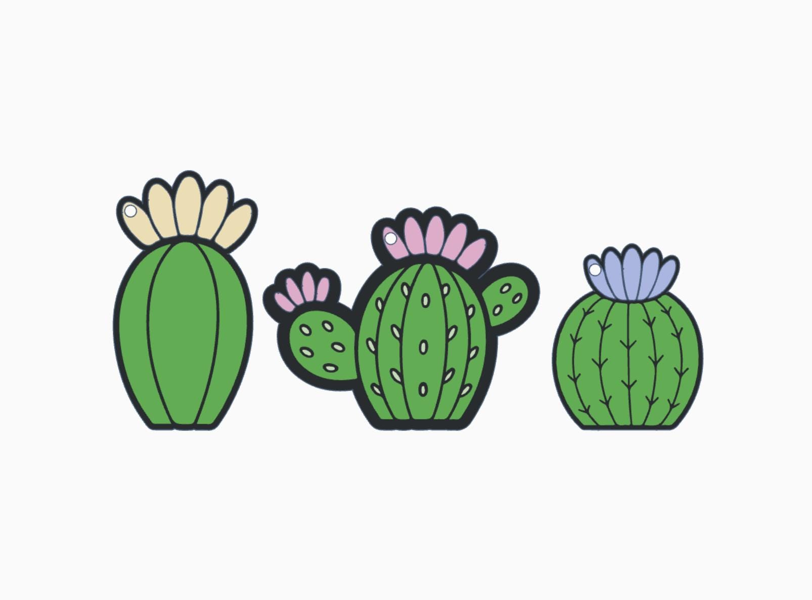 Cactus Keychain Can Opener & Drink Cover 3D File | Set of 3 Designs | 3MF Digital Download