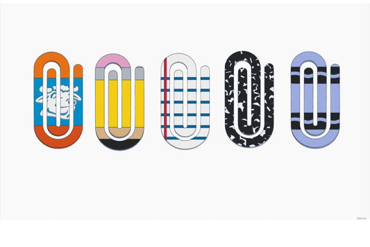 School Supply Jumbo Paperclip 3D File Set | 5 Designs | 3MF Digital Download | Teacher Gift Idea