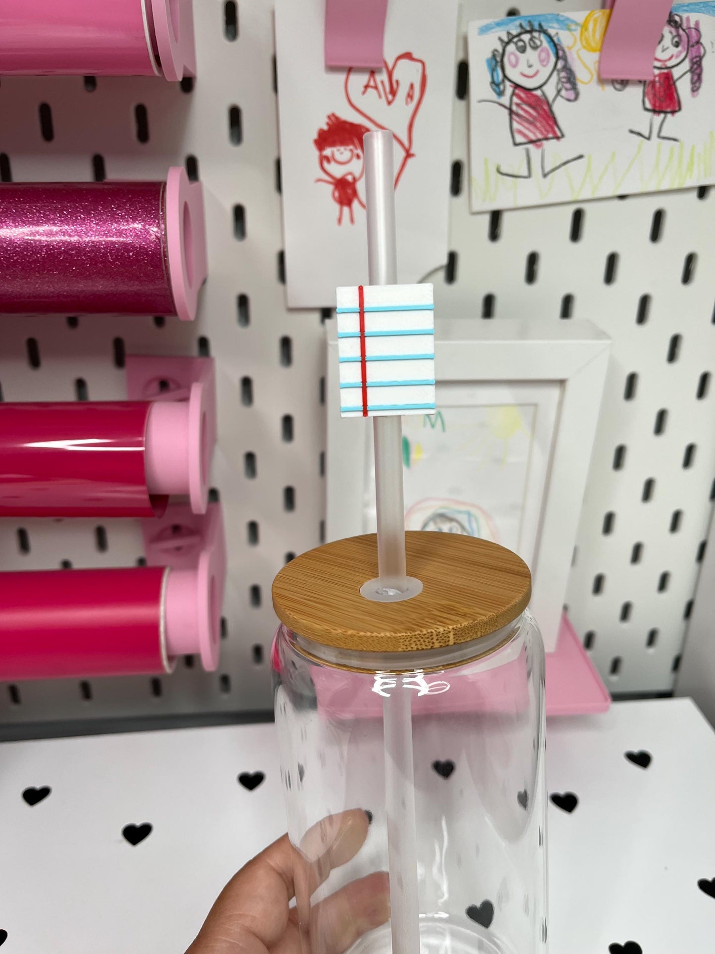 School Themed Straw Topper 3MF File | 8mm and 10mm Straws (Digital Download)