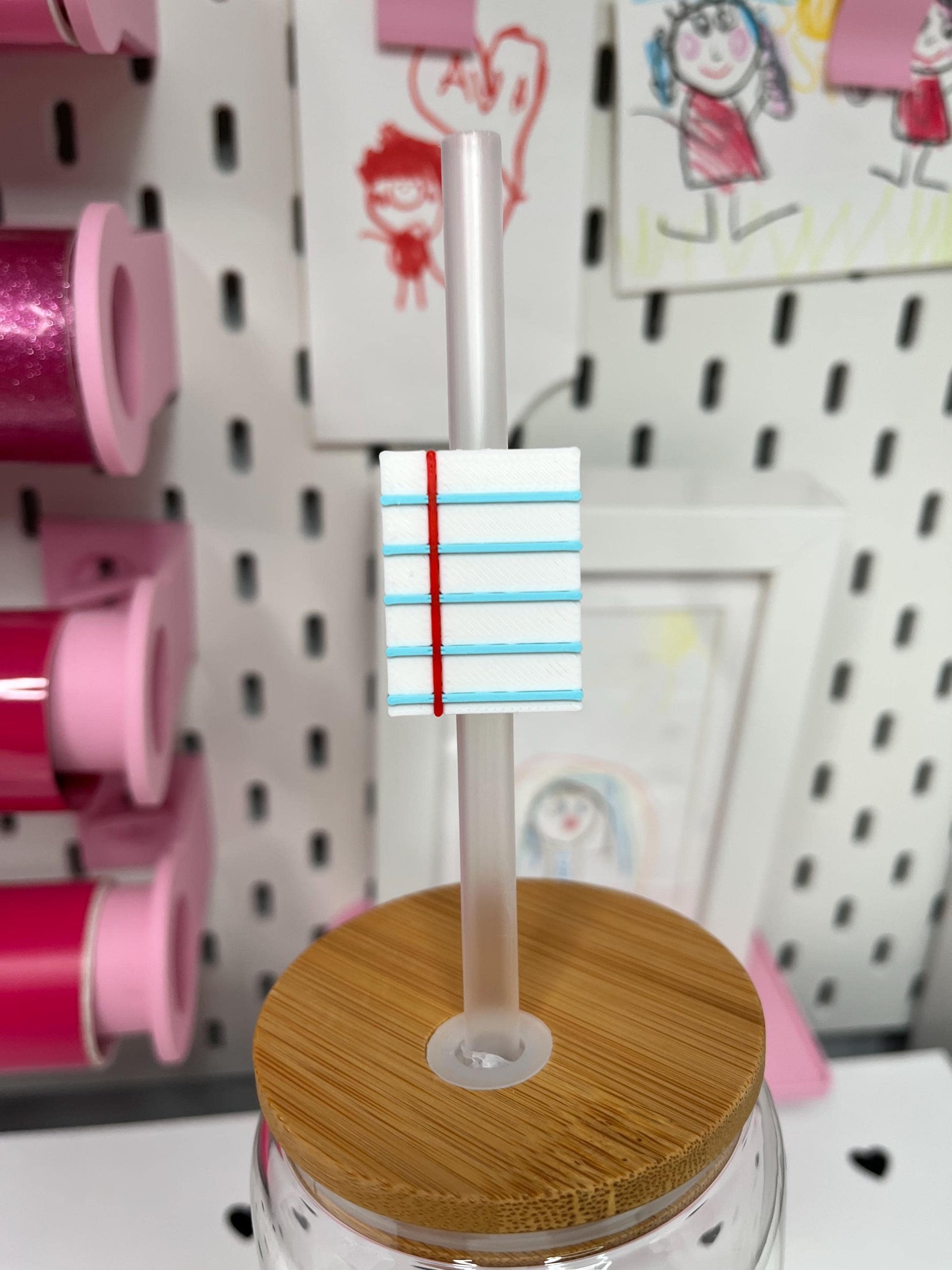 School Themed Straw Topper 3MF File | 8mm and 10mm Straws (Digital Download)