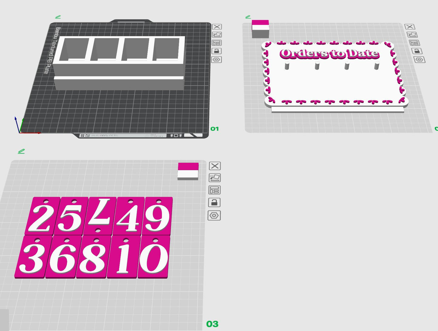 Papel Picado Orders to Date Tracker | 3D Print File (3MF)
