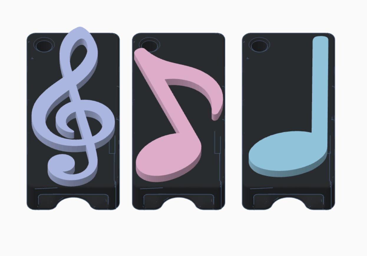 Music Note Keychain Can Opener Set (Set of 3) | 3D Print File (3MF)