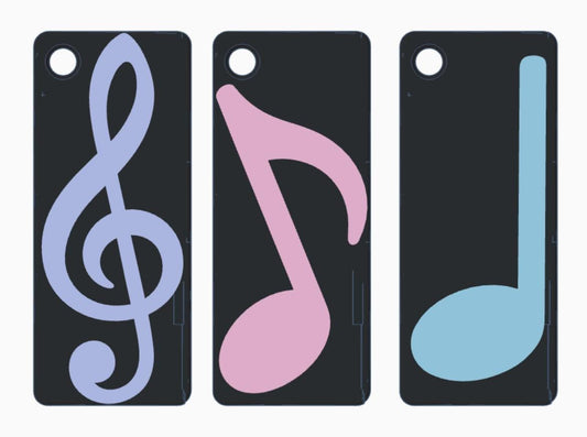 Music Note Keychain Can Opener Set (Set of 3) | 3D Print File (3MF)