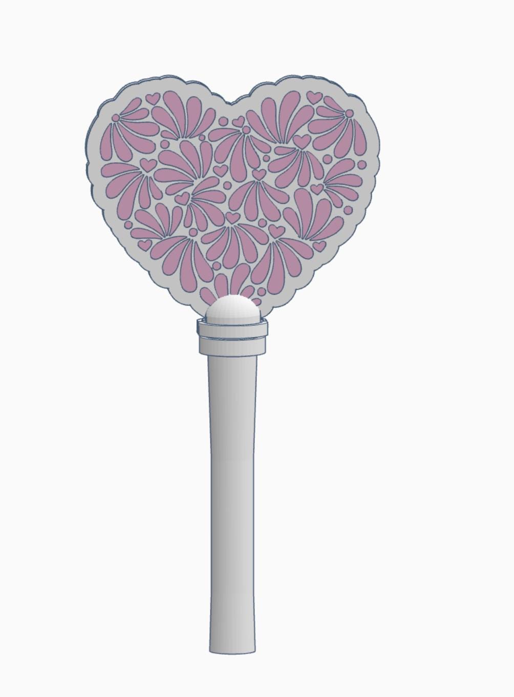 Talavera 1 Heart Pay Wand 3MF File | Ready-to-Print Payment Wand Digital Download