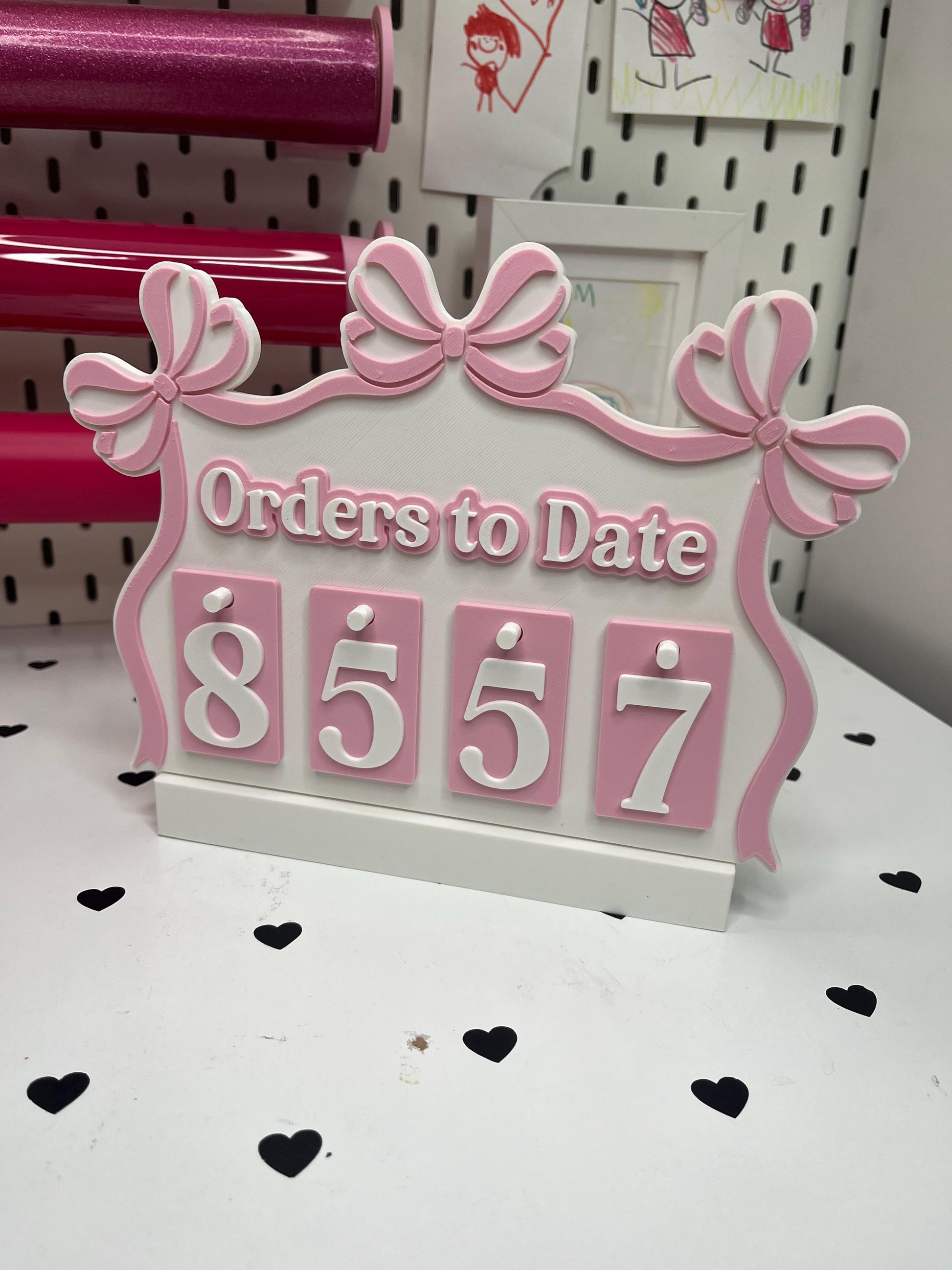 Draping Bows Orders to Date Tracker | 3D Print File (3MF)
