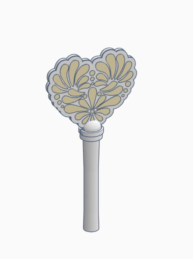 Talavera 2 Heart Pay Wand 3MF File | Ready-to-Print Payment Wand Digital Download