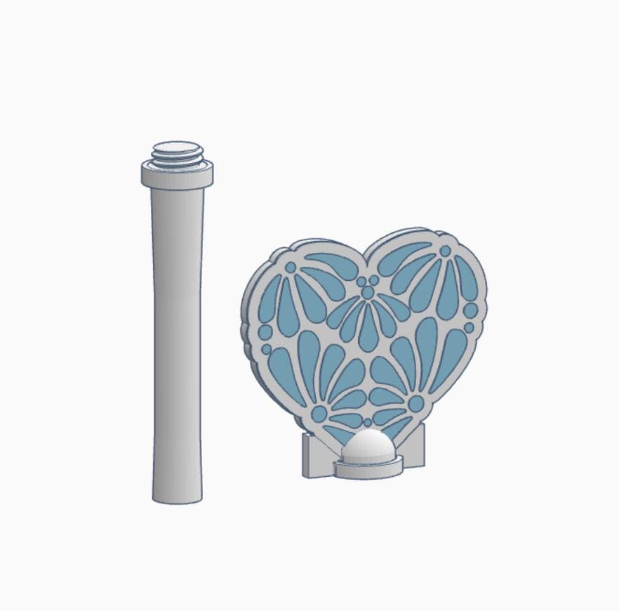 Talavera 3 Heart Pay Wand 3MF File | Ready-to-Print Payment Wand Digital Download