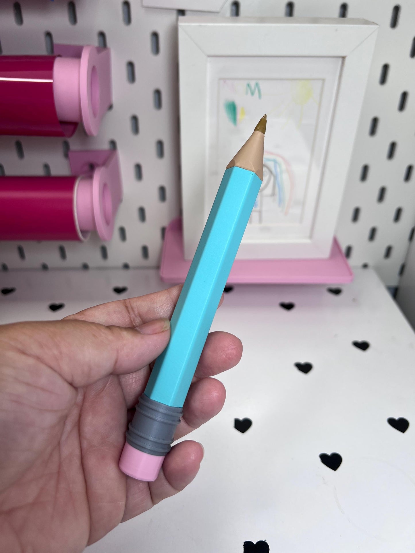 Personalized 3D Printed Pencil Pen | Refillable BIC Ink | Custom Name & Color | Teacher Gift | Reusable Ballpoint Pen
