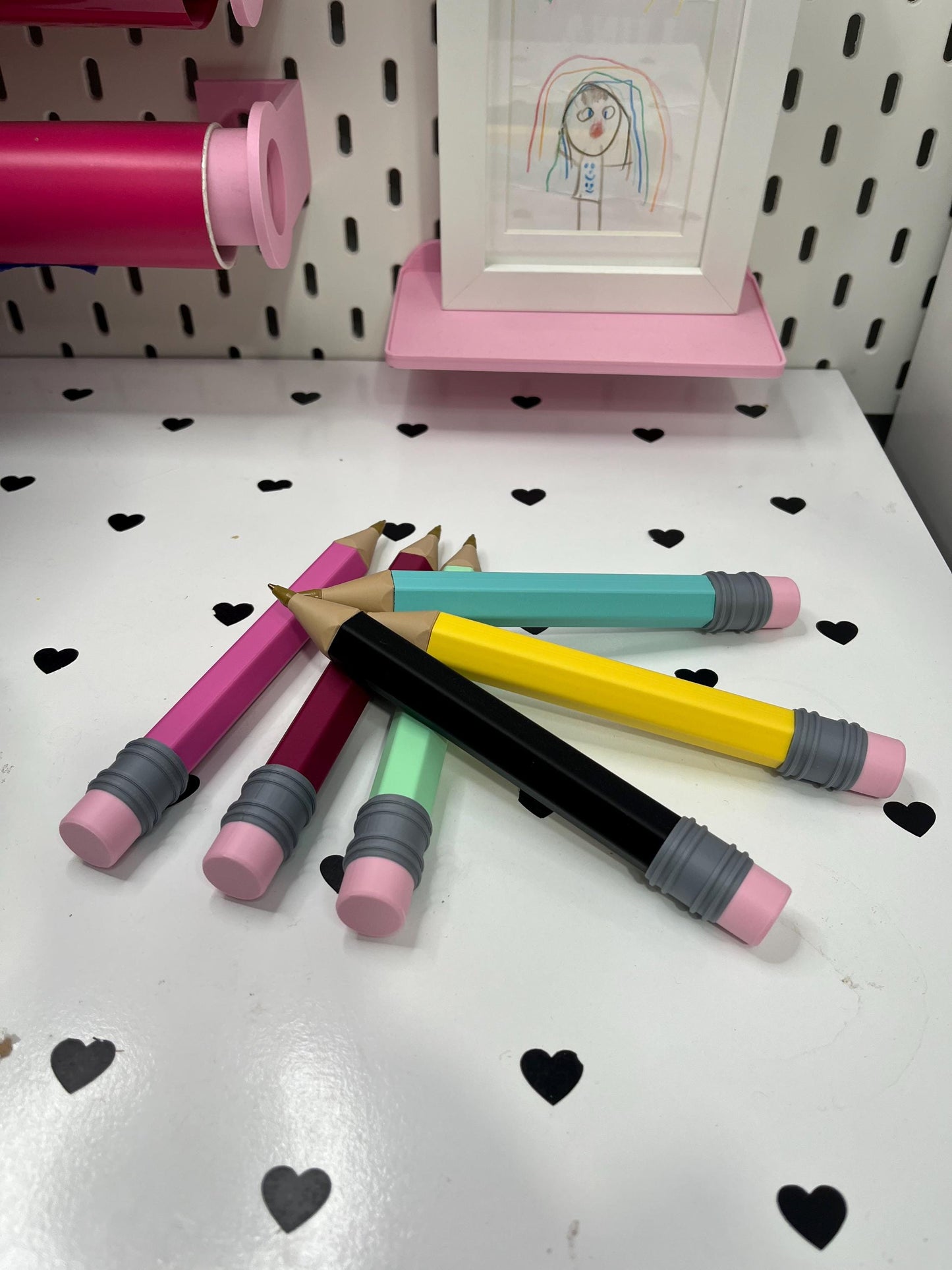 Personalized 3D Printed Pencil Pen | Refillable BIC Ink | Custom Name & Color | Teacher Gift | Reusable Ballpoint Pen