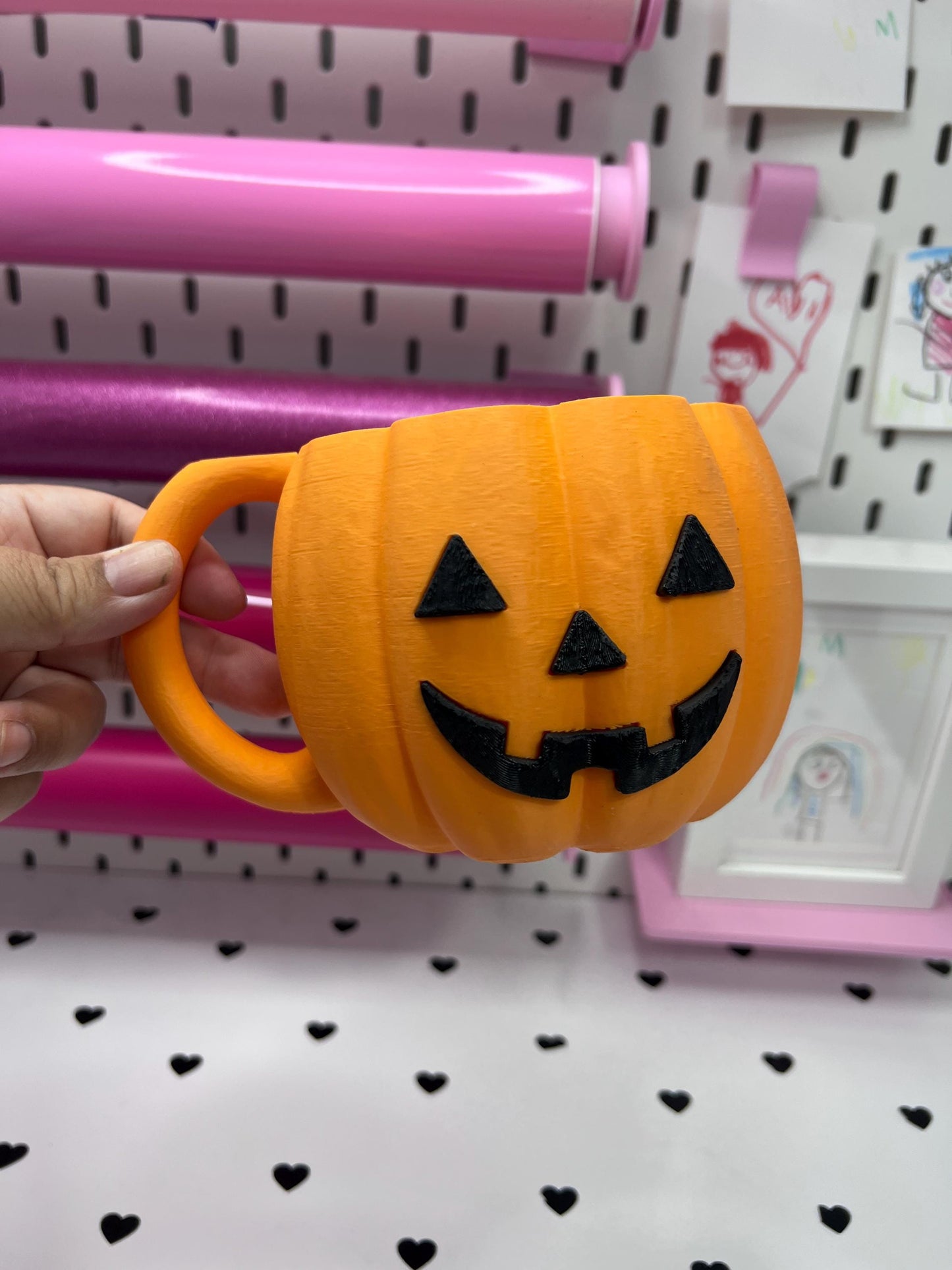 Pumpkin Ice Cream Pint Holder | Ice Cream Sleeve | Spooky Jack-o'-Lantern Ice Cream Pint Holder | Halloween Pint Cozy with Spoon Slot