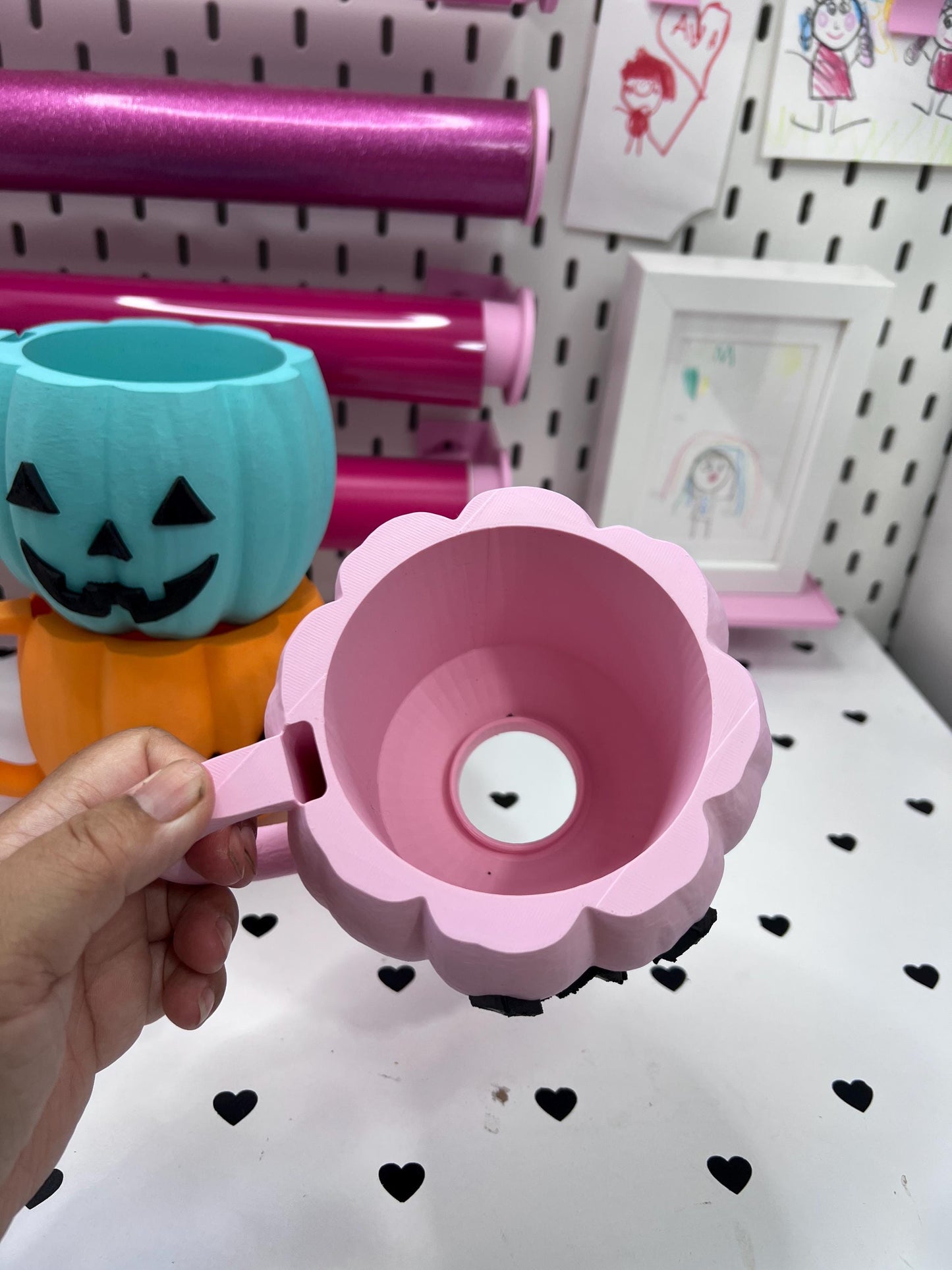 Pumpkin Ice Cream Pint Holder | Ice Cream Sleeve | Spooky Jack-o'-Lantern Ice Cream Pint Holder | Halloween Pint Cozy with Spoon Slot