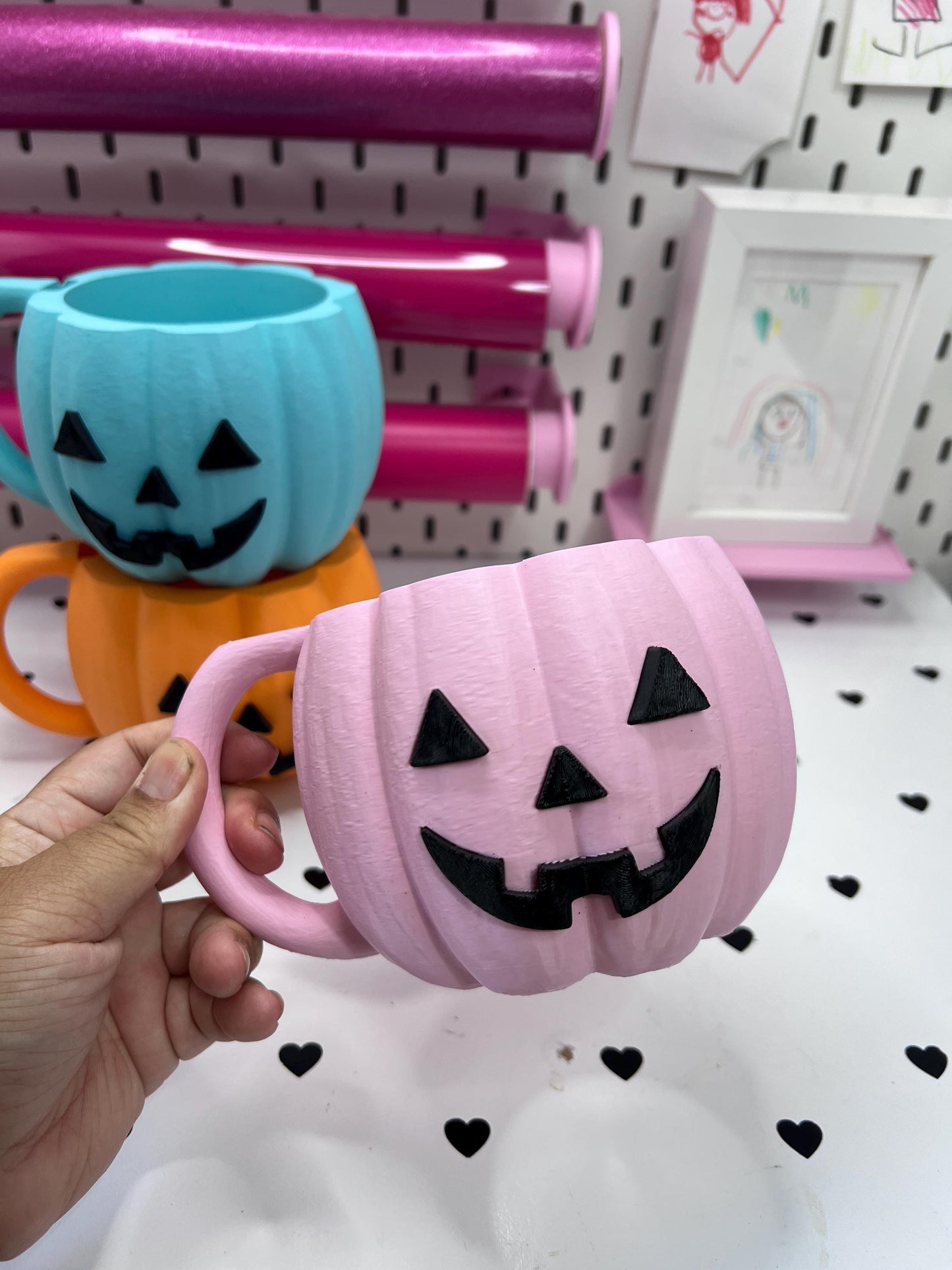Pumpkin Ice Cream Pint Holder | Ice Cream Sleeve | Spooky Jack-o'-Lantern Ice Cream Pint Holder | Halloween Pint Cozy with Spoon Slot