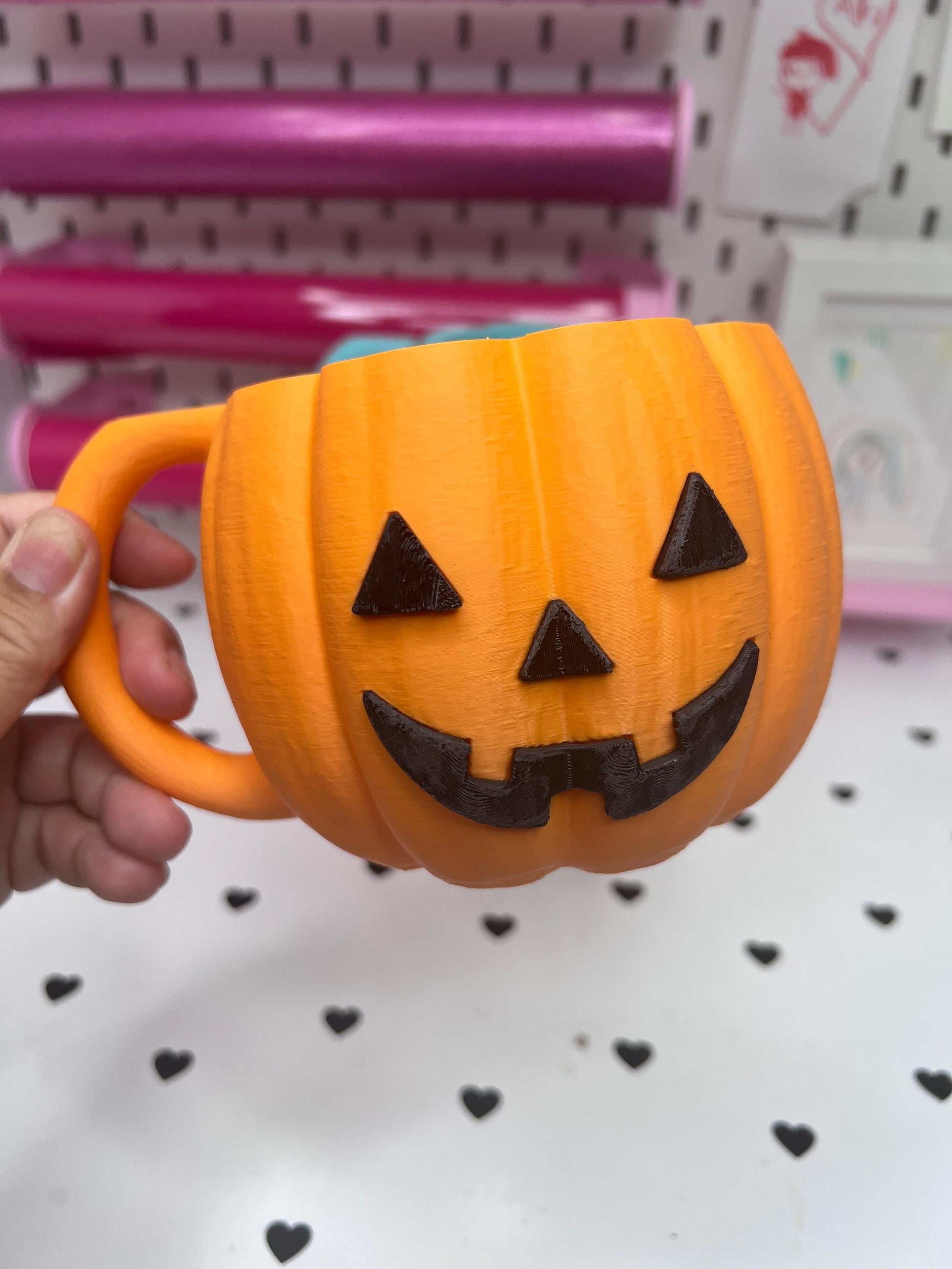 Pumpkin Ice Cream Pint Holder | Ice Cream Sleeve | Spooky Jack-o'-Lantern Ice Cream Pint Holder | Halloween Pint Cozy with Spoon Slot