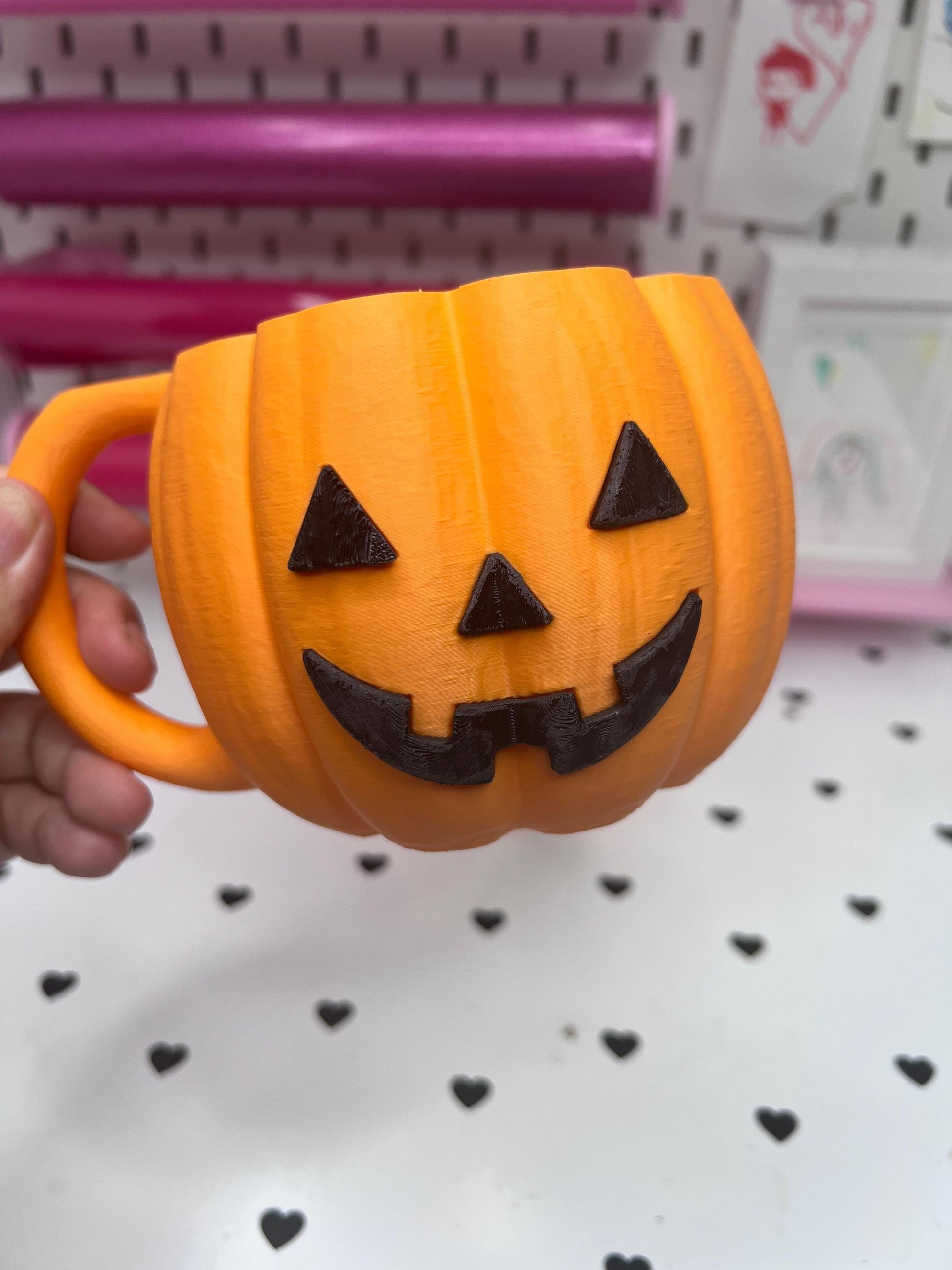 Pumpkin Ice Cream Pint Holder | Ice Cream Sleeve | Spooky Jack-o'-Lantern Ice Cream Pint Holder | Halloween Pint Cozy with Spoon Slot